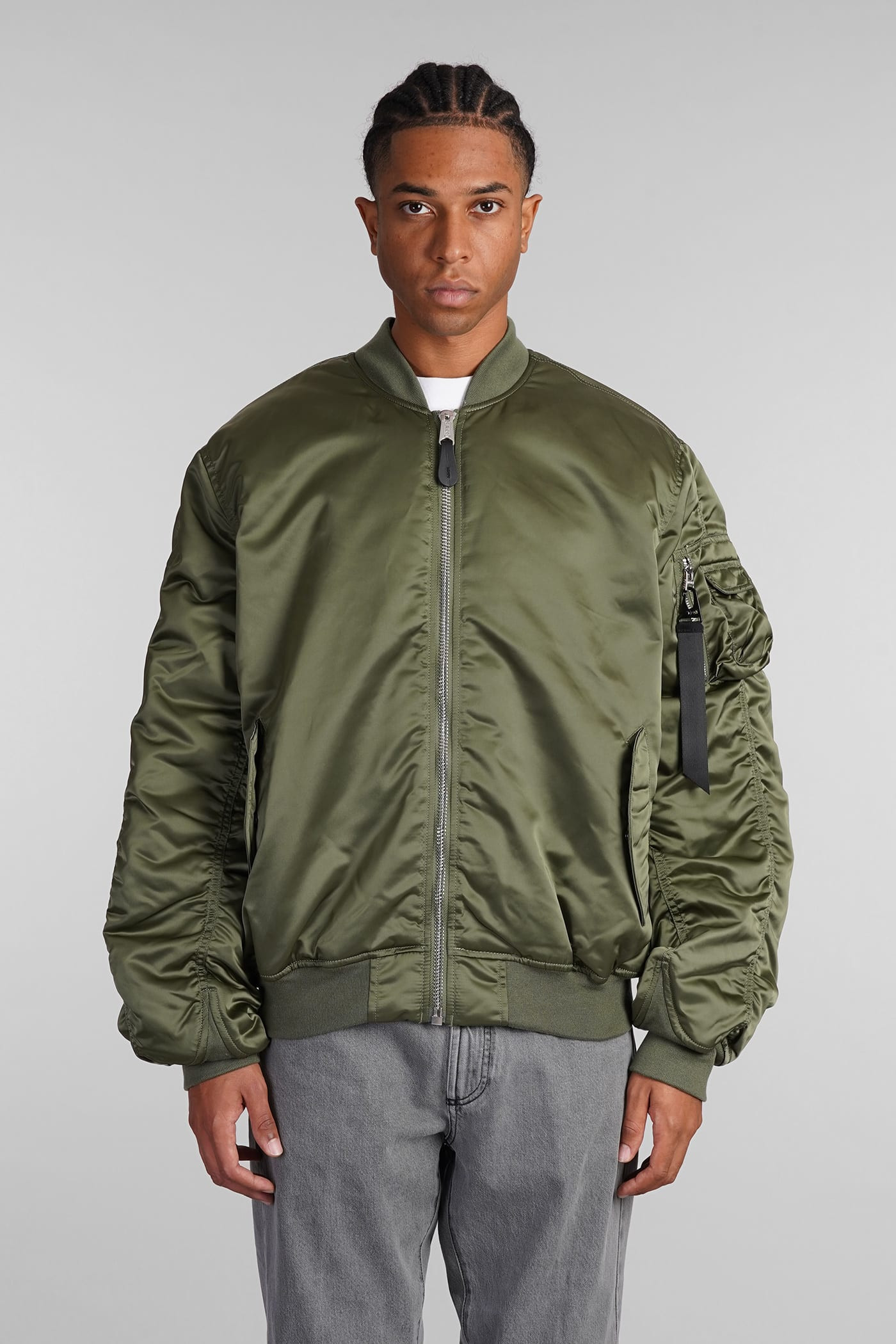 Alpha Industries Ma-1 Uv Bomber In Green Nylon | Italist.com US
