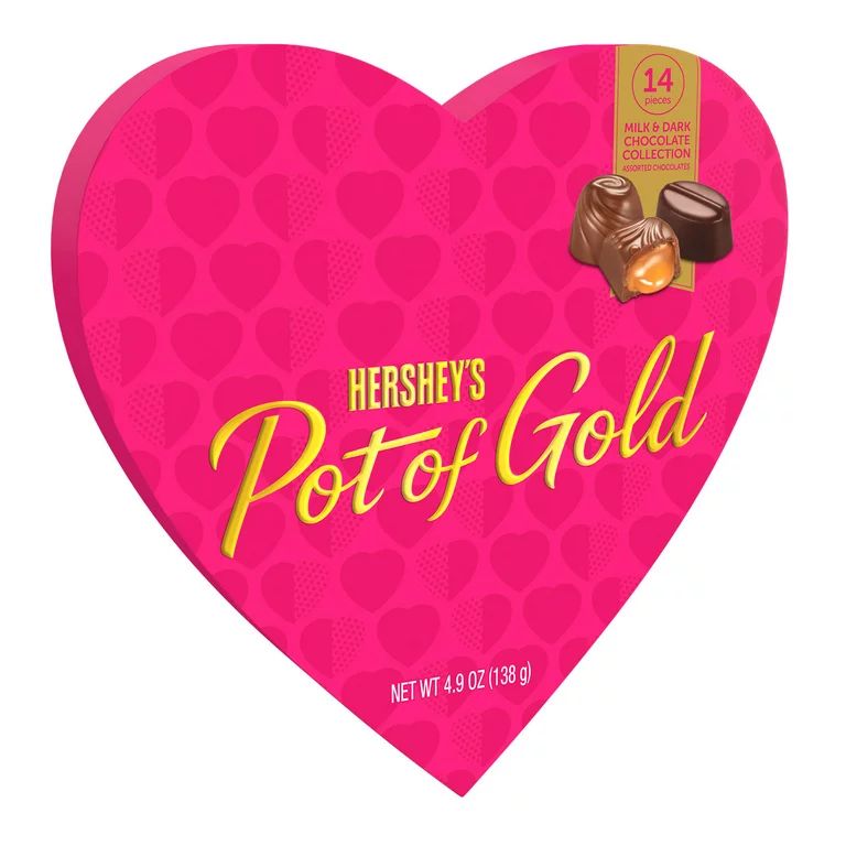 HERSHEY'S, POT OF GOLD Milk and Dark Chocolate Collection Assorted Chocolate Variety Candy, Valen... | Walmart (US)