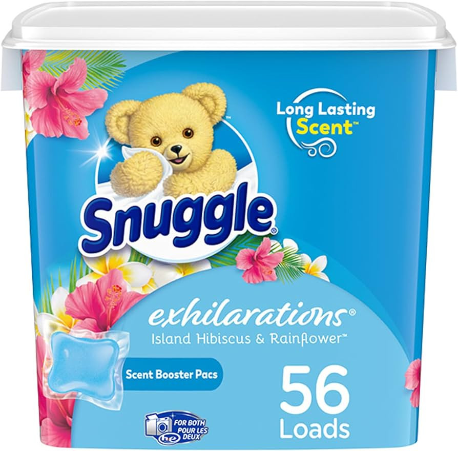 Snuggle Exhilarations in Wash Laundry Scent Booster Pacs, Island Hibiscus and Rainflower, 56 Coun... | Amazon (US)