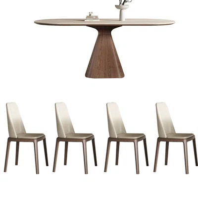 Modern Rock Plate Solid Wood Dining Table Sets. | Wayfair North America