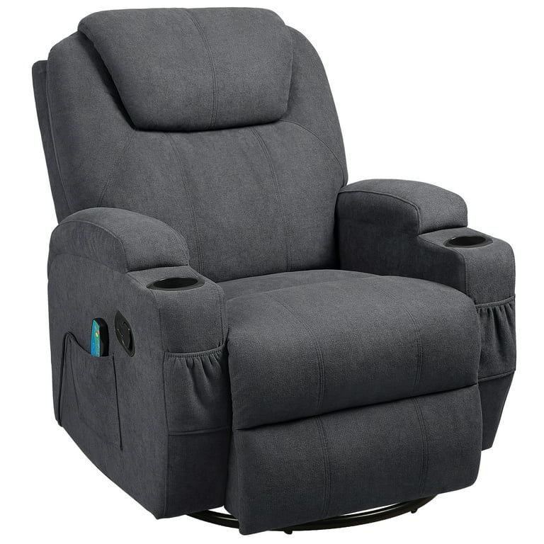 Lacoo massage chair with huge headrest and thick armrests, fabric,grey - Walmart.com | Walmart (US)