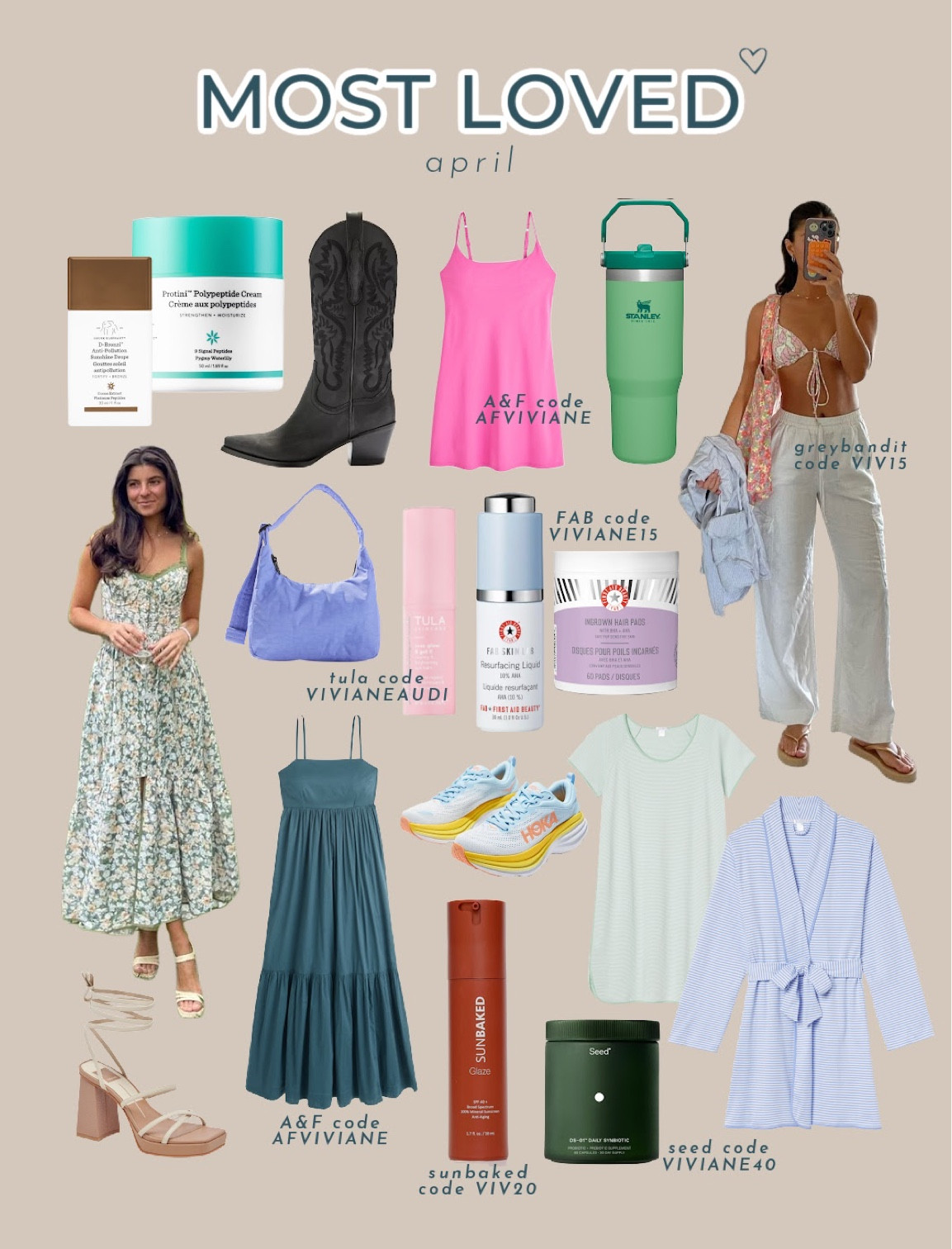 april most loved + recent favorites 💕
seed code VIVIANE40
sunbaked code VIV20 
greybandit code VIV15

#LTKSeasonal