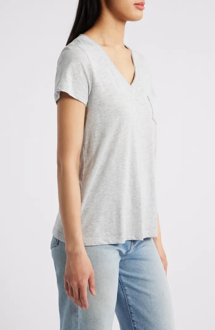Caslon® Cotton & Modal V-Neck T-Shirt | Nordstrom | Nordstrom