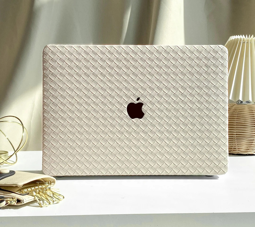 Unique Beige Woven Leather MacBook Case for New MacBook Pro 13 16 15 Pro 14 A2442 Air 13 12 inch ... | Etsy (US)