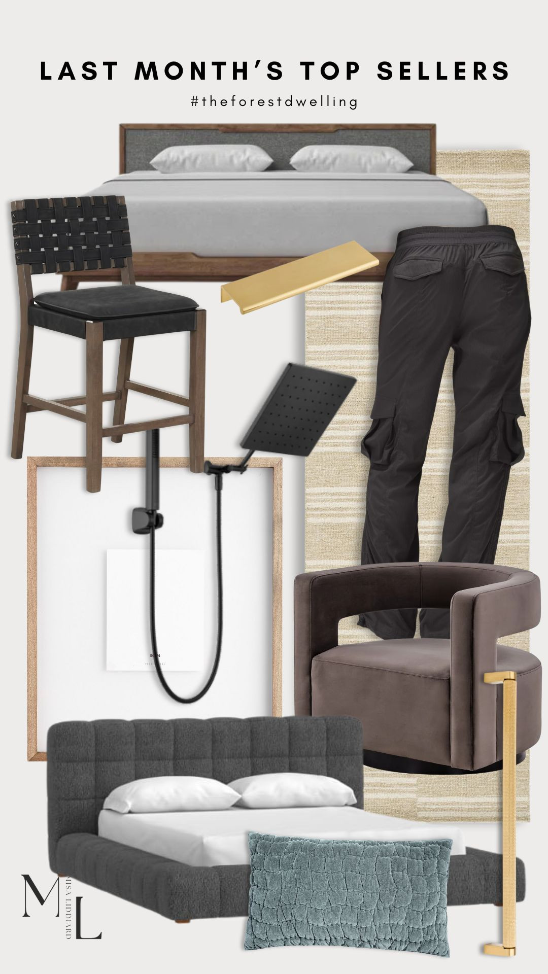 Sharing the top sellers from last month. I love getting to see all of your favorites, it is so much fun! The Cohen upholstered counter stools are amazing. I have them at our kitchen island and they look great. The floating wood frames are a constant best seller. A staple in my own wardrobe are the Dance Studio relaxed cargo pants. They are so comfortable and flattering. 

 #LTKHome #LTKStyleTip