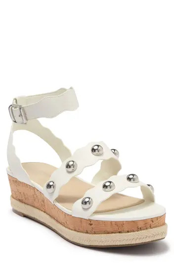 Multi-Strap Studded Cork Espadrille Wedge Sandal | Nordstrom Rack