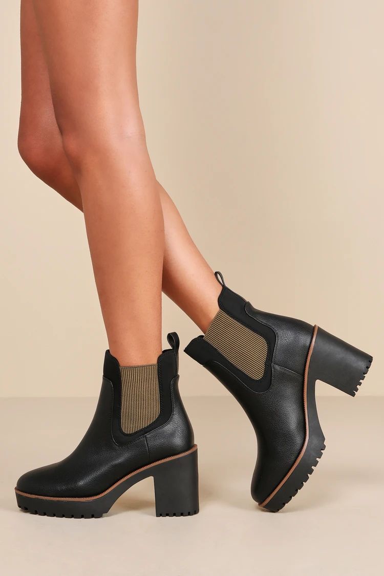 Good Day Black Platform Ankle Boots | Lulus