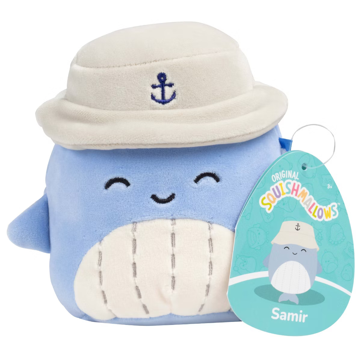 Squishmallows Original 5" Samir The Blue Whale with Tan Bucket Hat - Officially Licensed Jazwares... | Target