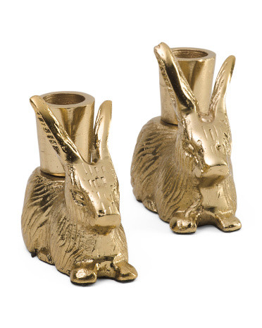 Set Of 2 Bunny Candle Holders | Easter | Marshalls | Marshalls