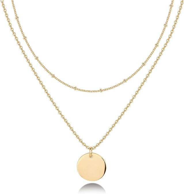 PAVOI 14K Gold Plated Layering Necklaces | Stylish Minimalist Design Pendant Necklaces | Butterfl... | Amazon (US)