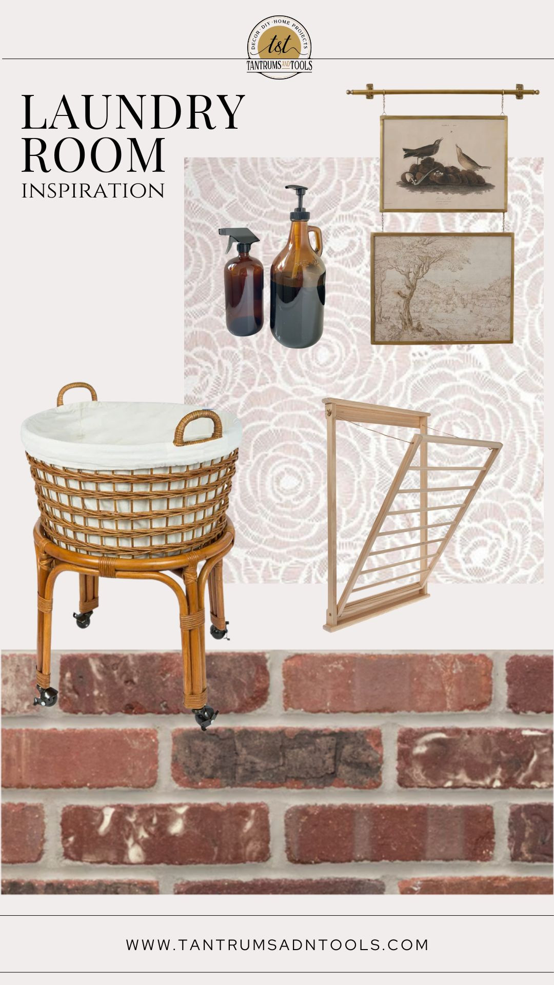 All the pretty details for my new laundry room!

laundry room organization, laundry room decor, laundry room ideas, laundry baskets, laundry hamper, laundry detergent dispenser, laundry room storage, wall decor, 

store and organization, wicker basket, wood drying rack, wallpaper, brass rail frame, reclaimed brick floor, Magnolia, Wayfair, Lowes 

 

#LTKHome #LTKStyleTip