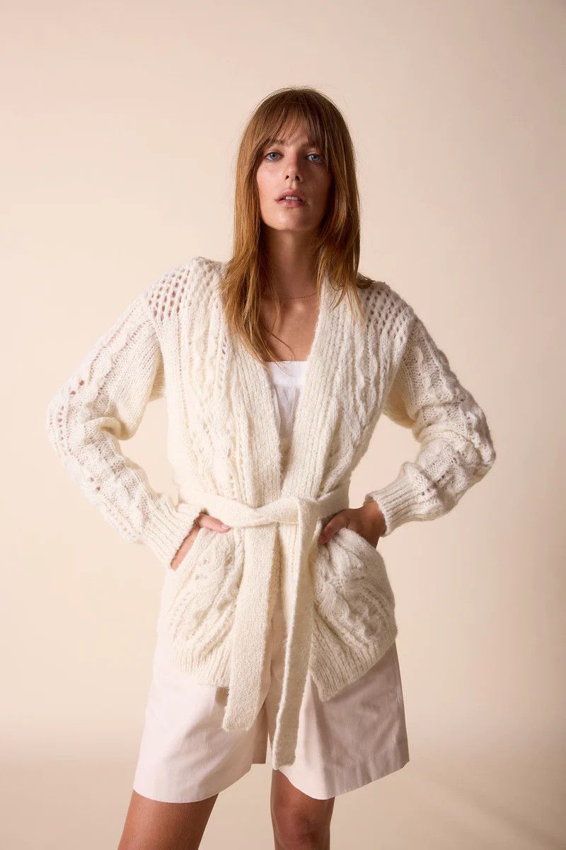 CORA CARDIGAN - IVORY | St. Roche