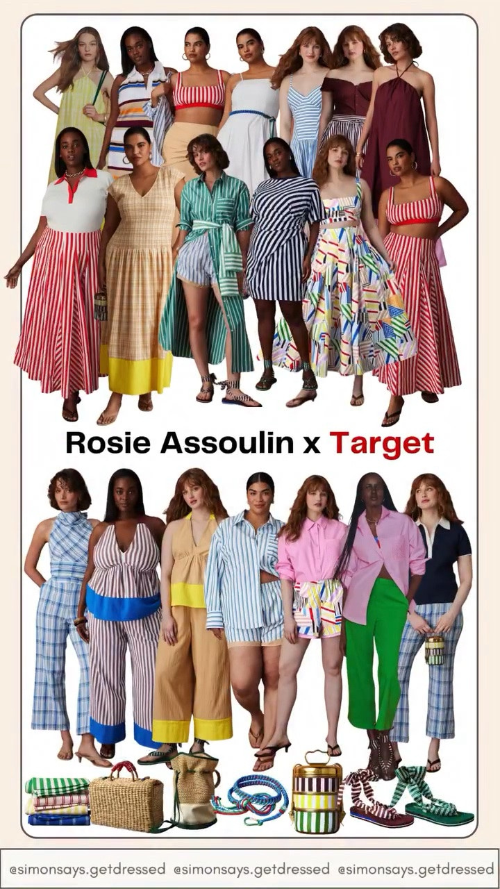 Get your carts ready—the Rosie Assoulin x Target collection goes live July 25 at 10:00 AM CST! ✨ From bold statement pieces to effortless everyday styles, this limited-edition collaboration is one you won't want to miss.

 Hit the bell in my LTK 🔔 (top right) so you get all the exclusives first!

#LTKgrwm #LTKootd #LTKBeauty
