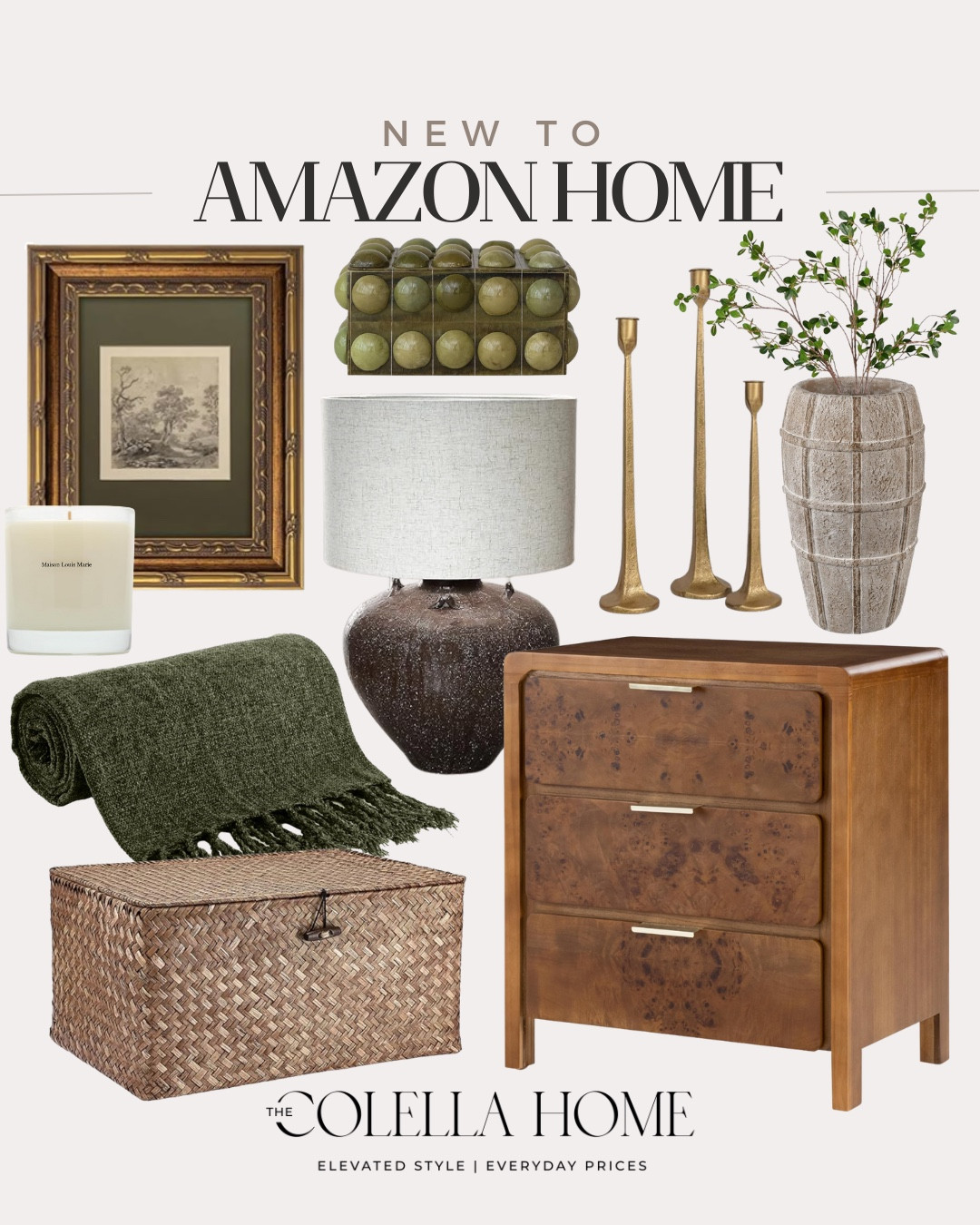 New Amazon home includes wall art, candle, decorative box, candle stick holders, vase, floral stems, side table, table lamp, decorative box, throw blanket.

Home decor, home accents, looks for less, neutral home

#LTKHome #LTKvlog #LTKSaleAlert