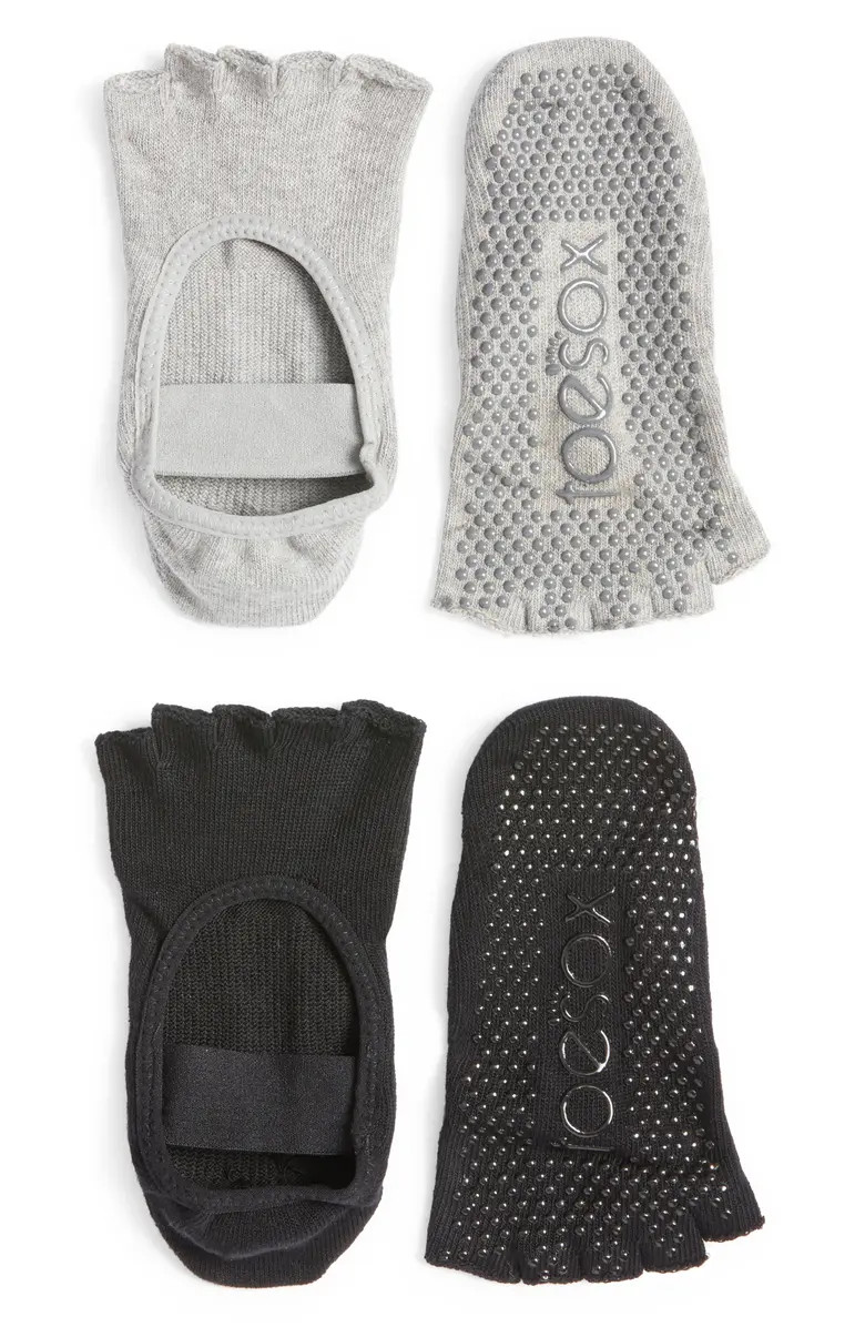 Mia 2-Pack Half Toe Gripper Socks | Nordstrom