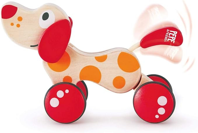 Walk-A-Long Puppy Wooden Pull Toy by Hape | Award Winning Push Pull Toy Puppy For Toddlers Can Si... | Amazon (US)