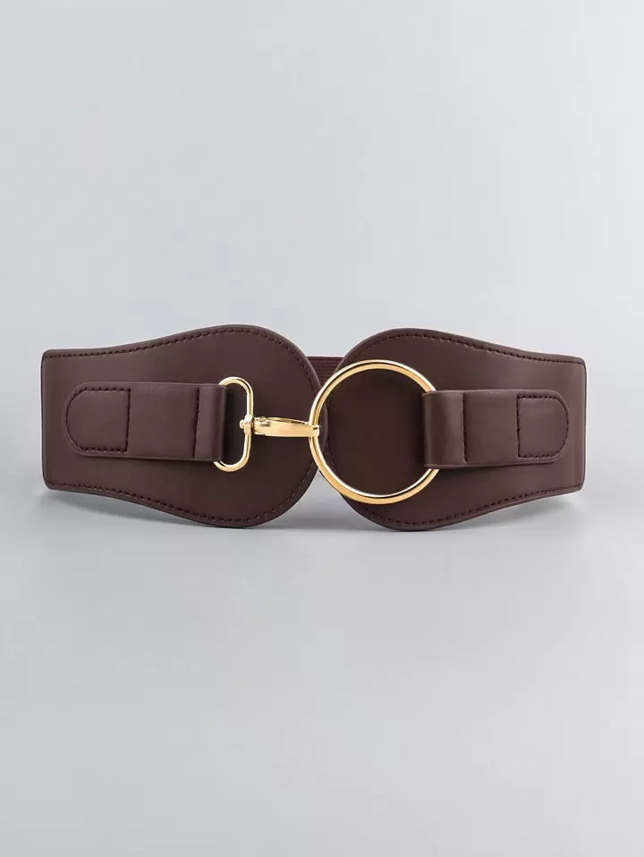 Street New Arrival Simple & Personalized Elastic Wide Waistband Waist Belt For Coat & Suit Hallow... | SHEIN