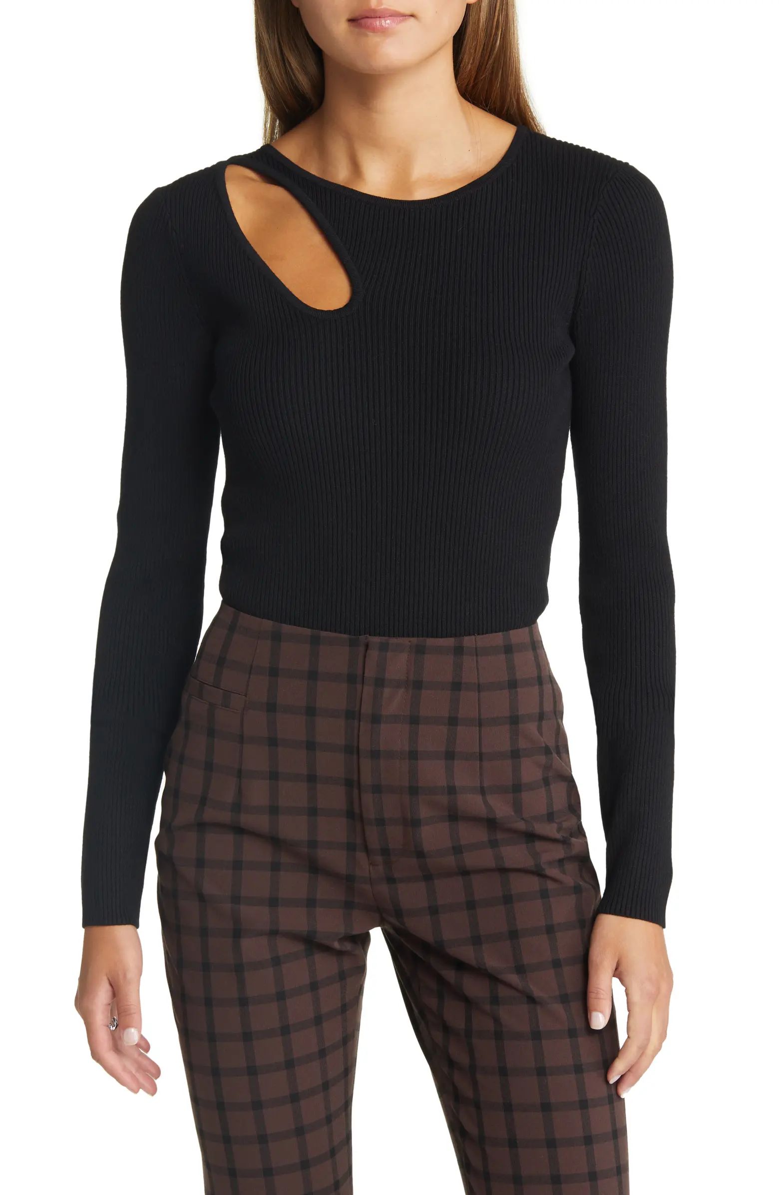 Cutout Rib Sweater | Nordstrom