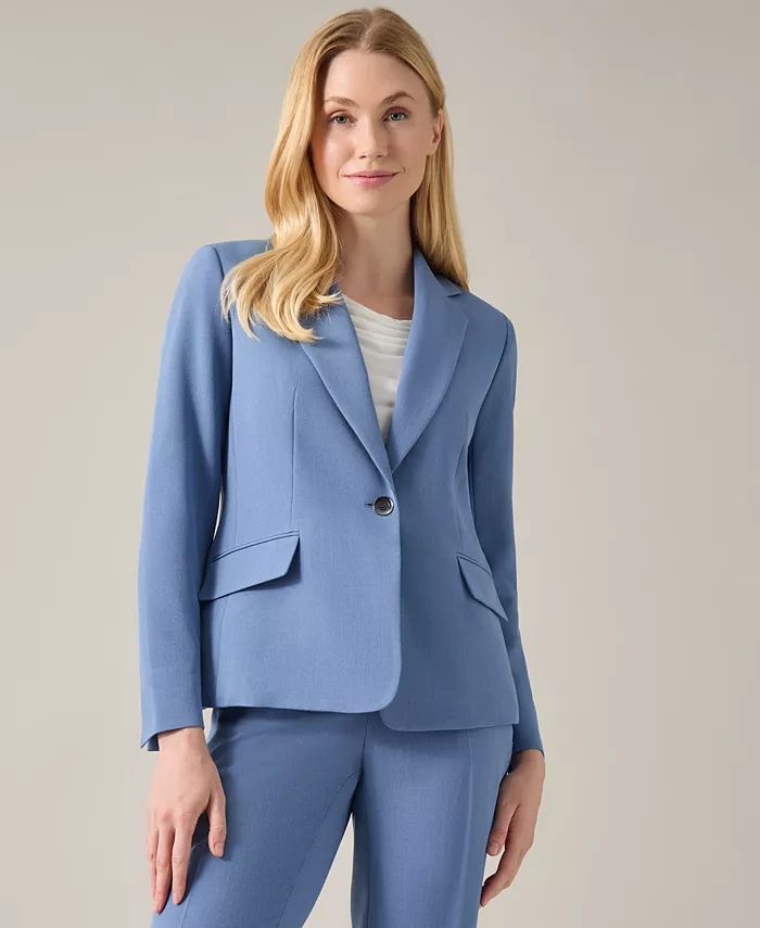 Kasper Women's One Button Notched Collar Blazer - Macy's | Macy's