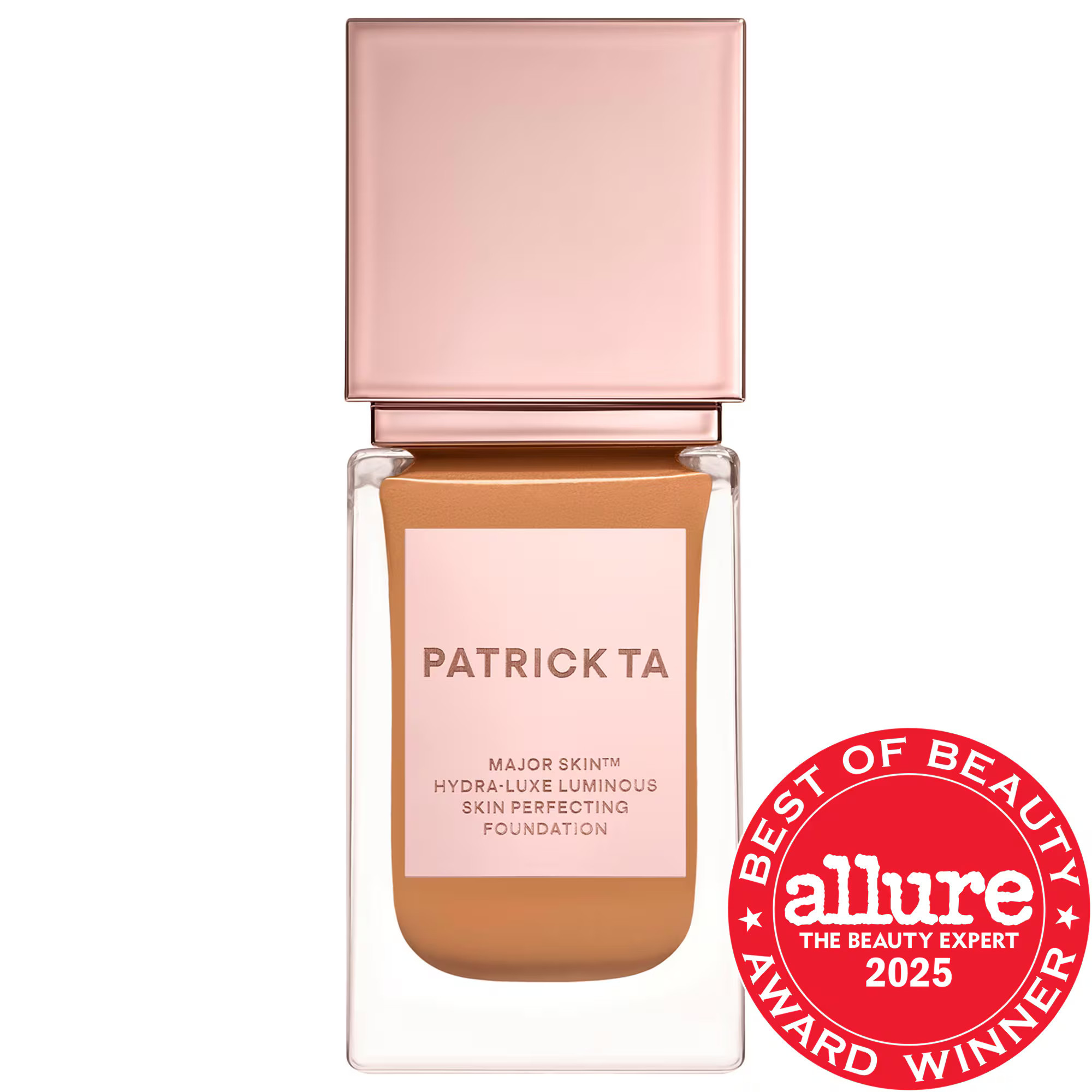 PATRICK TA Major Skin Hydra-Luxe Luminous Skin Perfecting Foundation For Natural Glow 17 Golden Peach 1 oz / 30 mL | Sephora (US)
