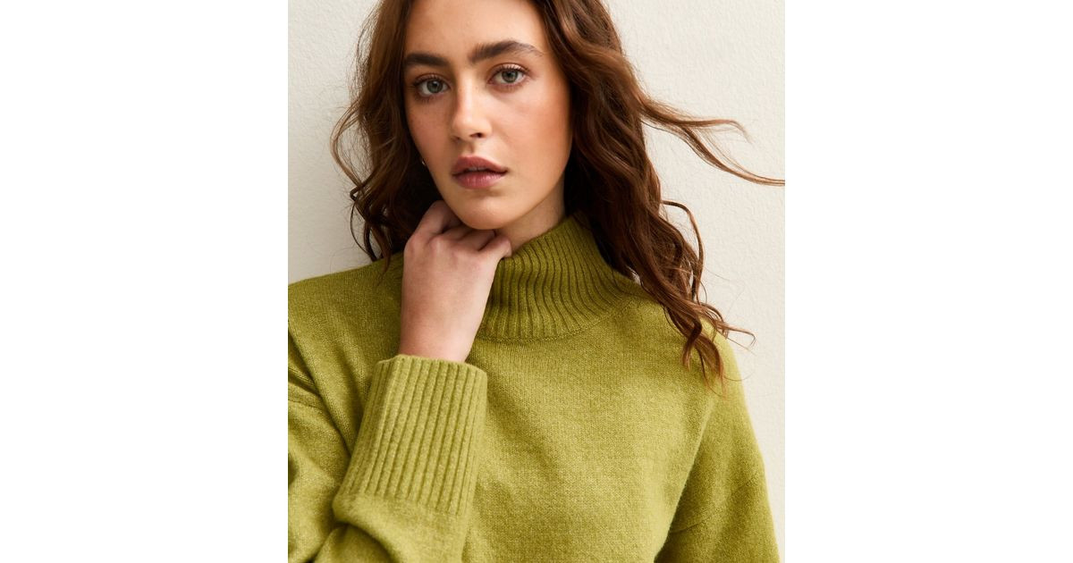 Green Oversized High Jumper | New Look | New Look (UK)