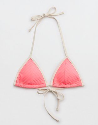 Aerie Wide Rib String Triangle Bikini Top | Aerie