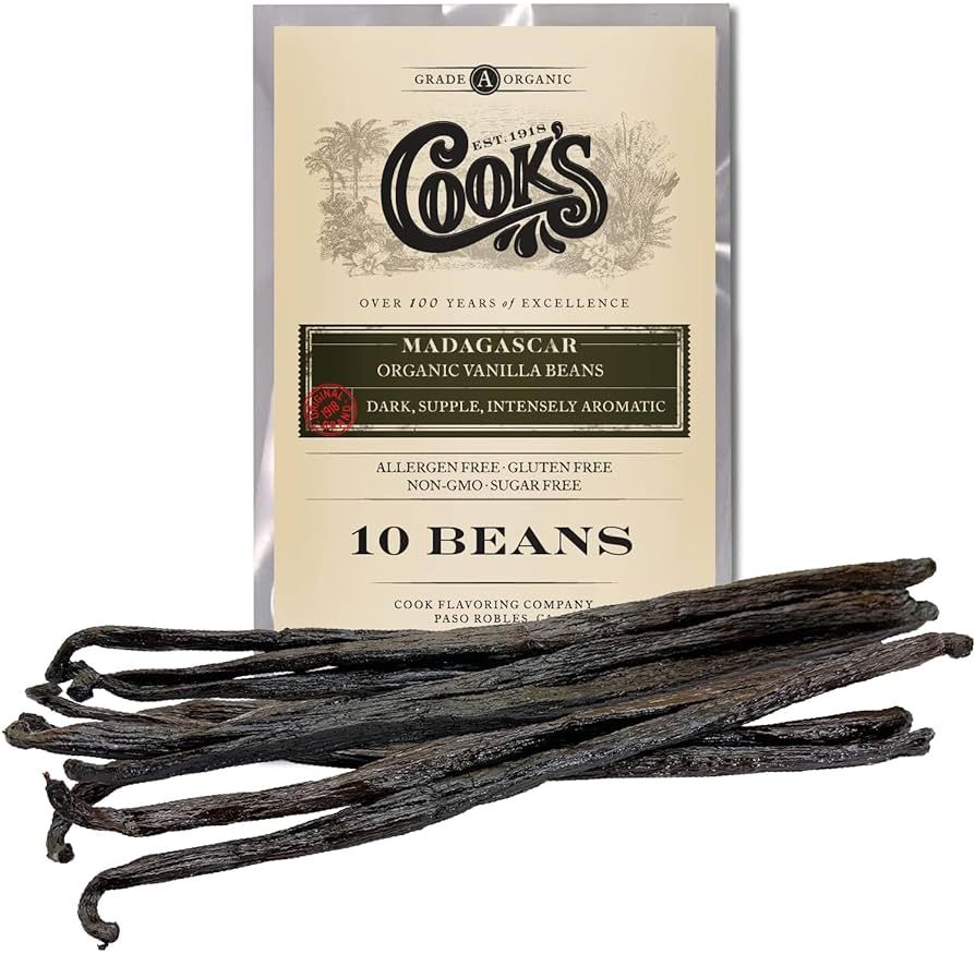 10 Organic Madagascar Whole Vanilla Beans, Grade A Vanilla Pods, Premium Vanilla Beans for Making... | Amazon (US)