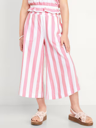 High-Waisted Pucker Wide-Leg Pants for Girls | Old Navy (US)