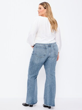 Mid-Rise Loose Boot-Cut Jeans | Old Navy (US)