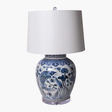 Blue Lidded Jar Fish Lamp | Dear Keaton