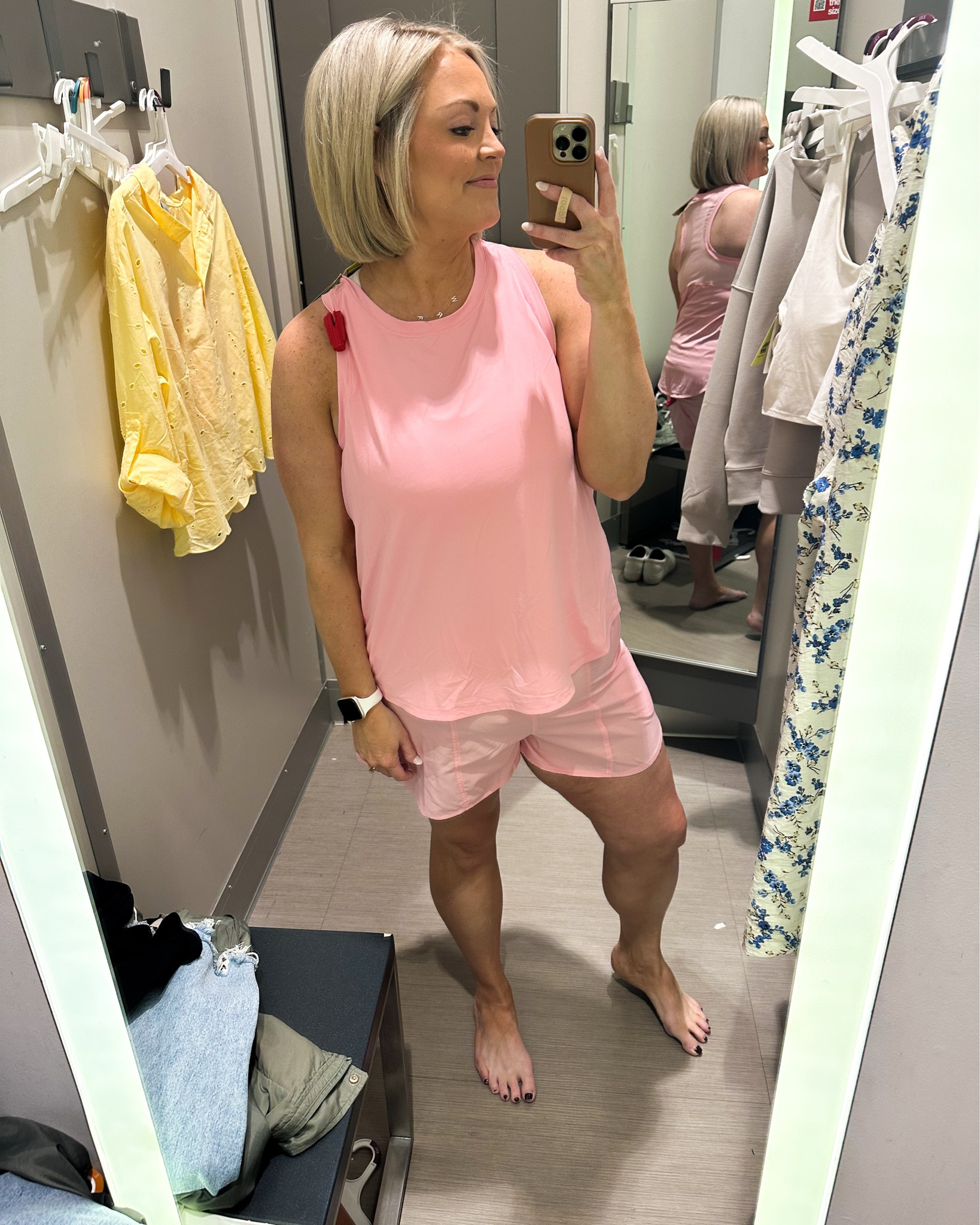 Looove this lightweight tank and shorts for workouts and warm weather! Multiple colors to choose from, TTS, and so flattering!

#LTKActive #LTKMidsize #LTKFindsUnder50