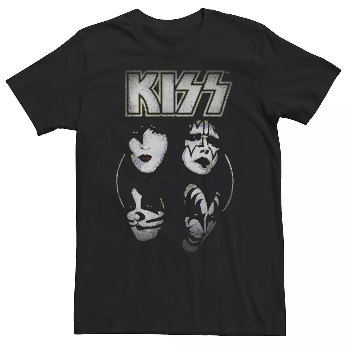 Big & Tall KISS Shadows Band Faces Tee | Kohl's