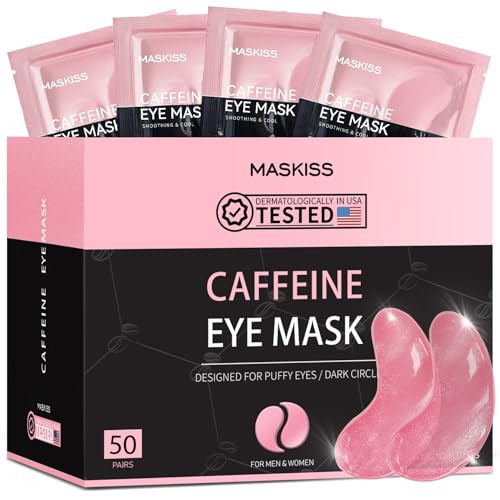Maskiss Under Eye Patches (50 Pairs), Caffeine Eye Masks for Dark Circles Puffy Eyes Undereye Bags, Collagen Eye Patches for Wrinkles and Puffiness, Eye Skincare Valentine's Day Gift for Her | Amazon (US)