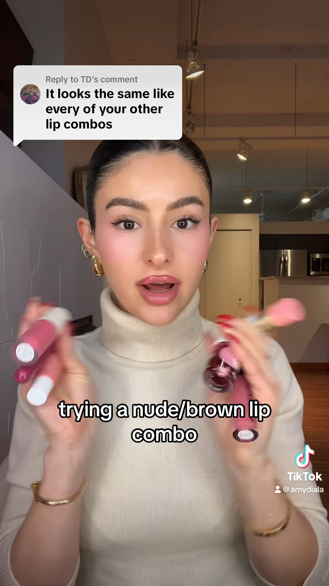 Nude lip combo nude lipstick nude lip liner 
Charlotte tilbury lip liner - iconic nude
Tarte lip creme - desert rose
Summer fridays lip oil - soft mauve

#LTKbeauty #LTKfindsunder100 #LTKfindsunder50