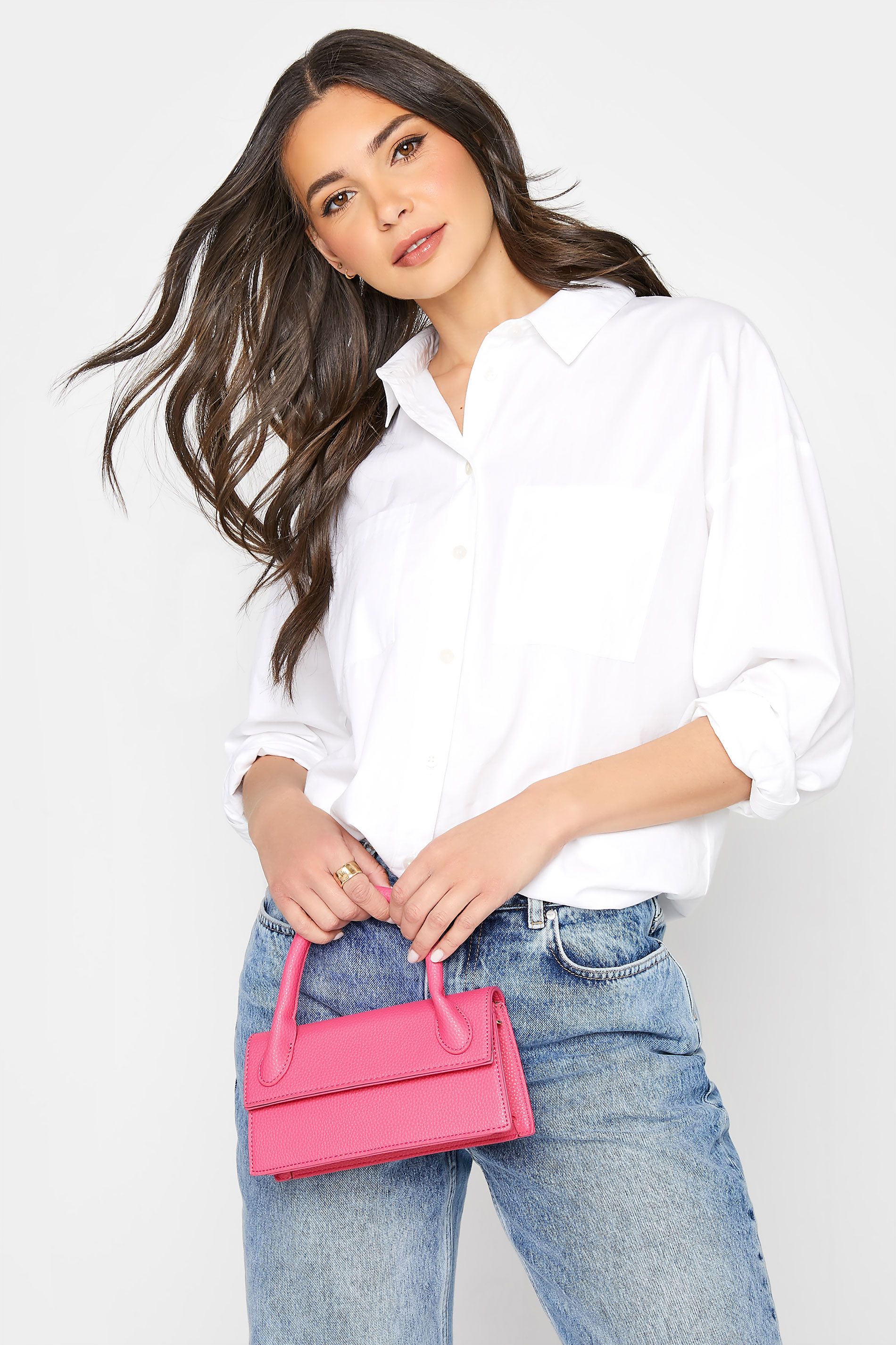 Yours Pink Top Handle Crossbody Bag | Long Tall Sally