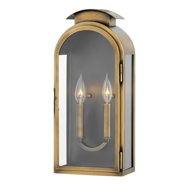 Hinkley Lighting 2524 Rowley 2 Light 18" Tall Outdoor Wall Sconce - Brass | Walmart (US)