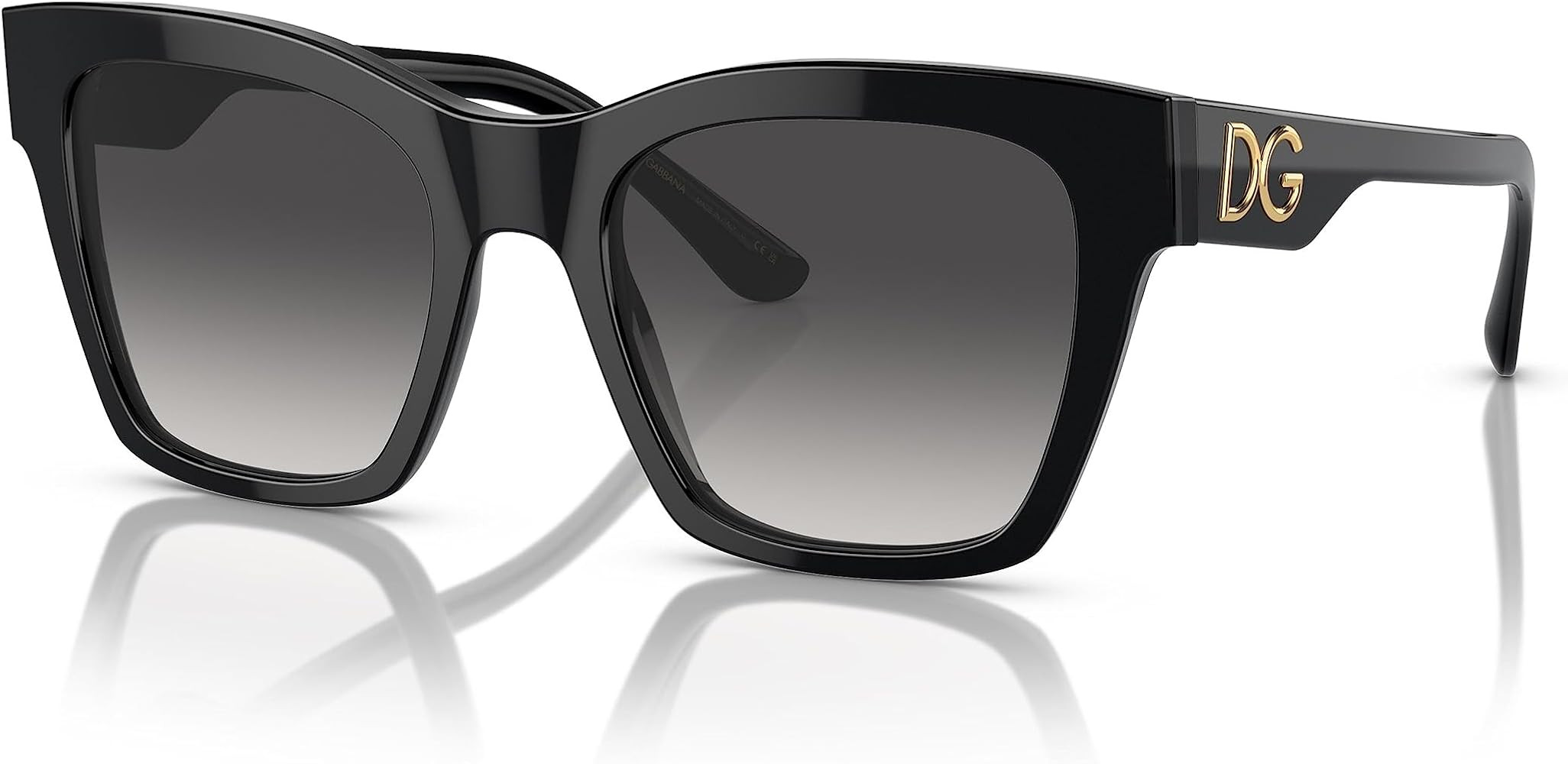 Dolce & Gabbana Womens DG4384 Black/Grey Gradient One Size One Size | Amazon (US)