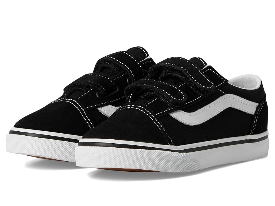 Vans Kids Old Skool V Core (Toddler) Kids Shoes Black : 2.5 Infant M, Canvas/Suede | Zappos