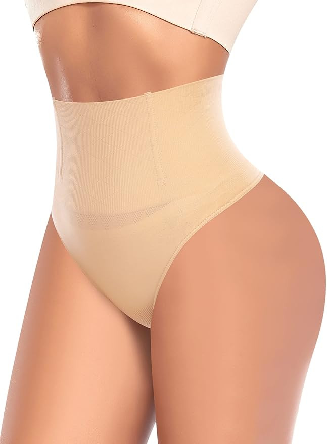 Tummy Control Thong Shapewear for Women High Waist Shaping Underwear Seamless Body Shaper Panties... | Amazon (US)