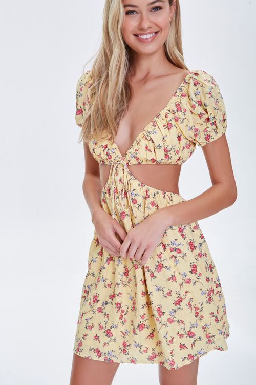 Floral Cutout Mini Dress | Forever 21 | Forever 21 (US)