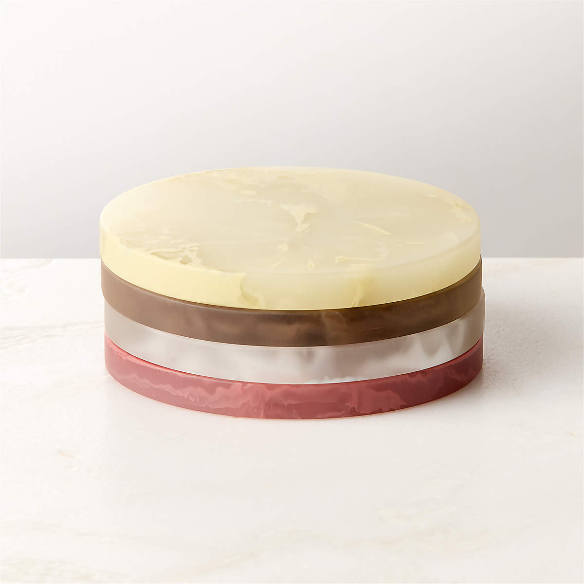 Maude Resin Coasters Set of 4 + Reviews | CB2 | CB2