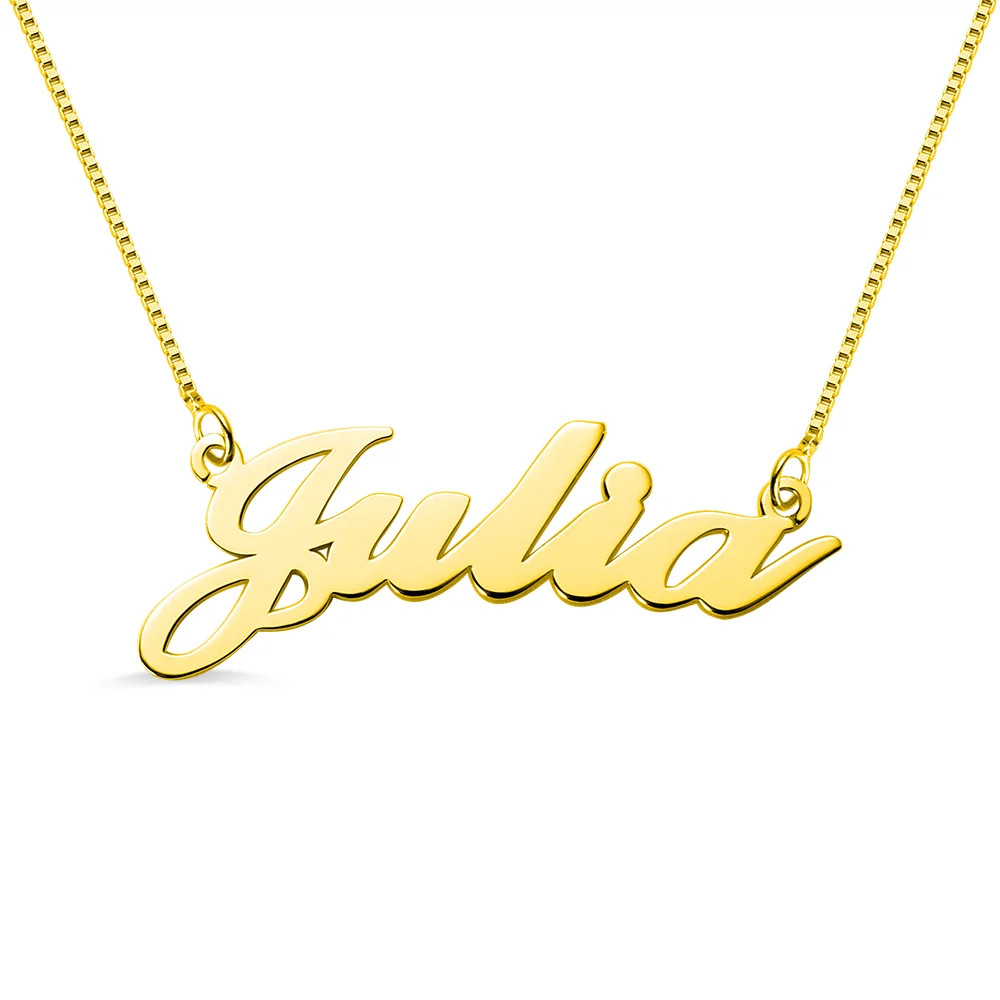 Classic Name Necklace in 18k Gold Plated | GetNameNecklace