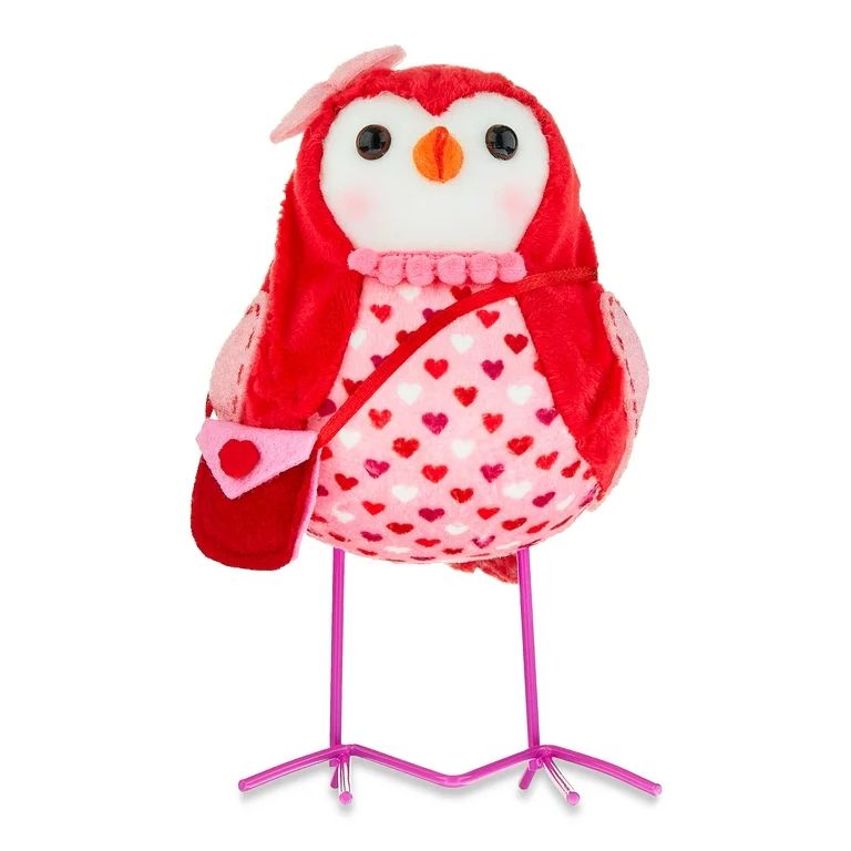 Valentine's Day Red Fabric Bird with Satchel, 7", by Way To Celebrate | Walmart (US)