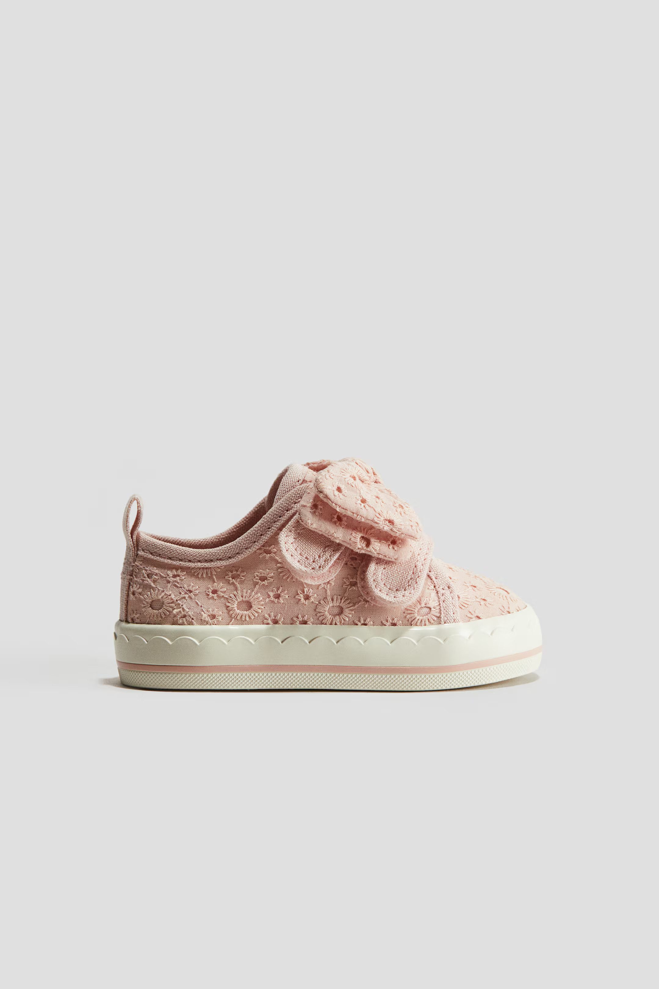 Embroidered-Detail Canvas Sneakers | H&M (US + CA)