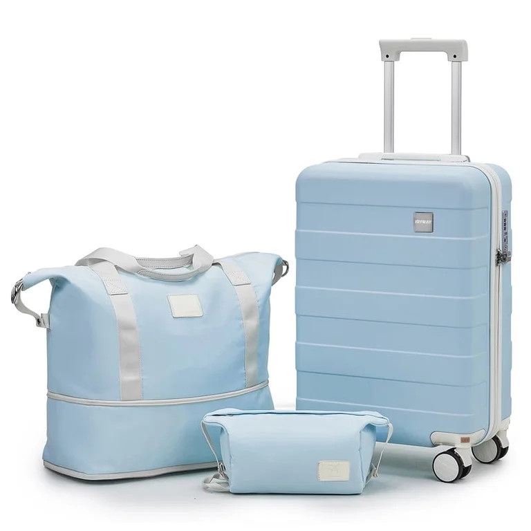 Joyway 3-Piece Luggage Set 20-Inch Carry-On Suitcase with Spinner Wheels TSA Lock Travel Duffel B... | Walmart (US)