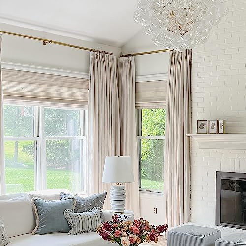 TWOPAGES Jawara Custom Curtain Light Filtering Linen Cotton Drape for Living Room Bedroom Neutral... | Amazon (US)
