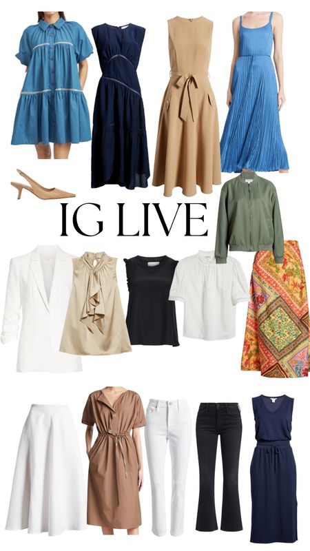 IG Live!
I shared high-low dresses, jeans, jackets skirts and tops for spring. 