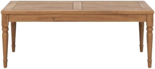 Brown Solid Wood Coffee Table for Patio, Rectangular Coffee Table with Timeless Design for Garden... | Amazon (US)