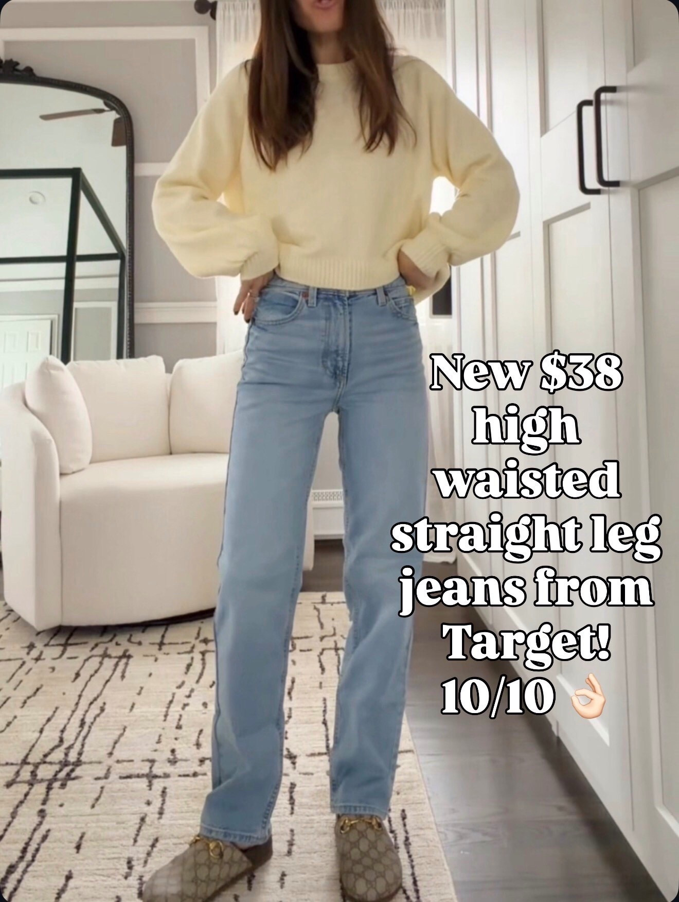 New $38 high waisted straight leg jeans from Target! 10/10 

#LTKootd #LTKOver40 #LTKSeasonal