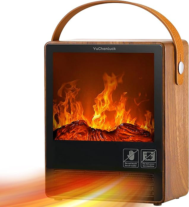 Portable Electric Fireplace Heater for Indoor Use,Fake Fireplace Space Heaters 1500W High Power,S... | Amazon (US)